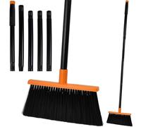 ASOUUNLD Escoba de Jardín Al Aire Libre 145CM, Escoba de Esquina para Patio Cepillo de Jardín con Cerdas Rígidas Escoba de Jardín Resistente para Exteriores para Hogares, Garajes, Cocinas, Baño