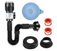 ASOUUNLD Kits Desague Lavabo Sifón Lavabo Flexible, Kit de Sifon Desague Lavabo con Tubo Fregadero Desague y Filtro Emergente Sifon Lavabo, Desagüe para Lavabo, Kits Desague Lavabo para Cocinas,Baños