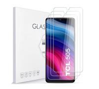 Asoway Protector de Pantalla para TCL 505 Cristal Templado [3 Piezas], Dureza 9H, Antiarañazos, Antihuellas, Sin Burbujas, Ultra Resistente, Fácil de Instalar