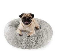 Aspand Cama de Perro y Gatos con Borde Elevado y Relleno de algodón Suave,60cm - Cómodo y Acogedor lecho para Mascotas - Cubierta de Felpa Larga y Suave - Base Antideslizante,Gris Oscuro