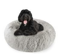 Aspand Cama de Perro y Gatos con Borde Elevado y Relleno de algodón Suave,76cm - Cómodo y Acogedor lecho para Mascotas - Cubierta de Felpa Larga y Suave - Base Antideslizante,Gris Oscuro