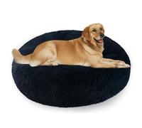 Aspand Cama de Perro y Gatos con Borde Elevado y Relleno de algodón Suave,90cm - Cómodo y Acogedor lecho para Mascotas - Cubierta de Felpa Larga y Suave - Base Antideslizante,Azul