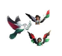 Aspcsmomt Calcomanías de bandera palestina para coches, camiones, parachoques, ventanas, motocicleta, portátil, pared, vinilo impermeable, 6 x 6 pulgadas, 3 unidades