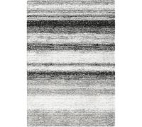 Aspect Alfombra de diseño Minimalista de línea Abstracta contemporánea Shaded Coast, Polipropileno, Negro, 120 x 170 cm