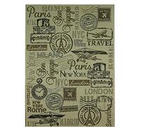 ASPECT nostálgico Collection/Ciudades del Mundo de Tejido Plano Interior/al Aire Libre Alfombra, Polipropileno, Beige, 120 x 170 cm