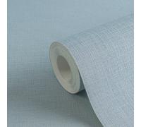 Aspecto de Lino Papel Pintado Azul Claro Con Textillook Im Scandi Estilo