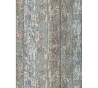 Aspecto Madera Papel de Pared Pintado en El Shabby Chic Utiliza - Azul, Marrón,