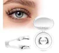 Aspecto magnético natural, 1 par de kit magnético con aplicador, magnético, no necesita pegamento ni delineador de ojos, 1 par de imanes reutilizables, fáciles de poner y quitar (estilo N)
