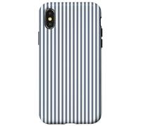 Aspecto Minimalista Retro de Rayas Grises y Blancas Carcasa para iPhone X/XS