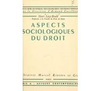 Aspects Sociologiques Du Droit (ebook)