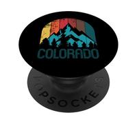 Aspen Colorado - Atardecer Retro Envejecido PopSockets PopGrip Adhesivo