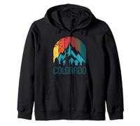 Aspen Colorado - Atardecer Retro Envejecido Sudadera con Capucha