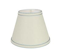 Aspen Creative 58909 Empire Uno Lamp Shade in Cream with Powder Blue, 5" Top x 9" Bottom x 7" Slant Height, Slip UNO 33mm