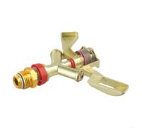 Aspersor ajustable de latón para riego de jardín con boquilla giratoria de 360°, rosca de 1/2 pulgada, distancia de pulverización de 8-15 m