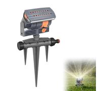 Aspersor automático para césped, aspersor cuadrado de 16 orificios, rociador de agua giratorio para jardín y césped.