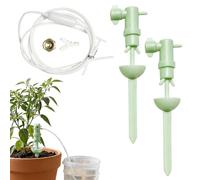Aspersor automático para plantas - Goteador de riego de 2 piezas, riego de plantas de interior ajustable de 1,57 × 5,91 pulgadas para macetas de vacaciones para el cuidado de flores domest