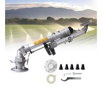 Aspersor de 360° con tecnología de rotación de impacto para un riego agrícola eficiente, diseño resistente a la intemperie, gran cobertura de área