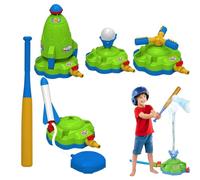 Aspersor De Agua Para Niños - PVC, Aspersor De 9.84 Pulgadas Juego De Juguetes Giratorio De 360° | Lanzamiento De Cohetes 4 En 1 Y Juego De Béisbol Al Aire Libre De Béisbol, Juego De Riego En El Patio