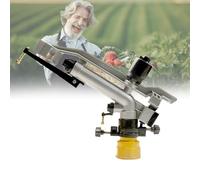 Aspersor de aluminio de grado industrial con alcance de 16 a 29 m: ideal for invernaderos, huertos en laderas y jardines.
