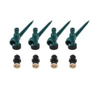 Aspersor de césped ajustable, paquete de 4 sistemas de nebulización de jardín para riego de parches de verduras, cabezales de riego al aire libre, boquillas de pulverización de plástico, ahorro de