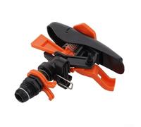 Aspersor de césped giratorio automático de 360° para patio, aspersor de agua oscilante ajustable con conectores de latón, flujo de 25 l/min, cubre hasta