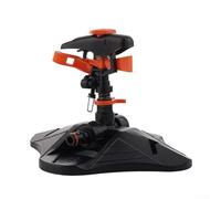 Aspersor de césped giratorio automático para cobertura de 360°, aspersor de agua oscilante ajustable con conectores de latón, hasta 3600 pies cuadrados, compatible con