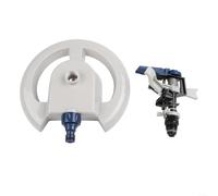 Aspersor de césped para exteriores con rotación de círculo completo y ajustes de pulverización ajustables para necesidades específicas de riego del jardín (gris)