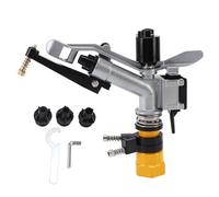 Aspersor de Impacto 360° con Rosca FNPT 1 Pulgada para Riego Automático en Jardín, Huerto y Césped - Cobertura hasta 36 m