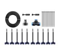 Aspersor de jardín giratorio - de riego por para césped de 14x14 cm, riego automático ajustable | Equipo de jardinería que ahorra agua para camas elevadas, macetas, cuidado de plantas de