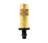 Aspersor de latón ajustable para riego de jardín, boquilla de niebla fina con adaptador de conector de manguera de 4 mm y 7 mm, sistema de riego de flujo variable para plantas, polvo
