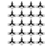 Aspersor de nebulización Cruzada con Boquilla atomizadora de 20 Piezas con Conector de púas Accesorios de riego de jardín Accesorios de riego