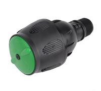 Aspersor de trípode giratorio con patrón de pulverización ajustable de 360 grados, base de acero inoxidable y conector rápido para césped y jardín grandes (boquilla verde)