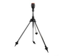Aspersor de trípode giratorio de acero inoxidable, sistema de riego de jardín ajustable de 360° para invernadero de césped, patio, riego giratorio automático estable