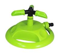 Aspersor Giratorio 360º con Soporte Ajustable, función de riego eficiente y distribución Uniforme del Agua para Jardines y céspedes.