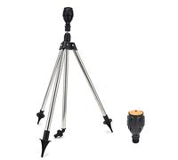 Aspersor Giratorio Automático con Trípode, Aspersor de Trípode Telescópico con Boquilla de Riego de 360 Grados, Aspersor de Césped para áreas Grandes, Patio, Césped, Jardín