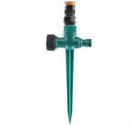 Aspersor giratorio de 360° para césped de jardín, cabezal de riego ABS ajustable con rociador de niebla fina, rango de 0-12 m para plantas delicadas y conexión de serie flexible (D)