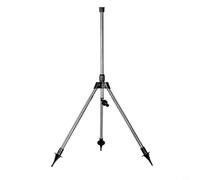 Aspersor giratorio de acero inoxidable para grandes áreas, altura regulable con rotación de 360°, estructura de metal resistente para césped y riego de jardín, resistente a la intemperie (B)