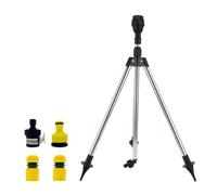 Aspersor giratorio Tripod, aspersor de césped grandes superficies, 360 grados de rotación automática de jardín, aspersor de impulsos con trípode, aspersor circular para césped, aspersor de agua para