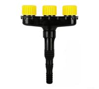 Aspersor Mano 4 Cabezas Flujo Controlable Jardín(3) | 3 cabezas giratorias, flujo ajustable, para ideal césped grande, material , conexión estándar