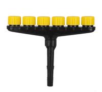 Aspersor Mano 4 Cabezas Flujo Controlable Jardín(6) | 3 cabezas giratorias, flujo ajustable, para ideal césped grande, material , conexión estándar