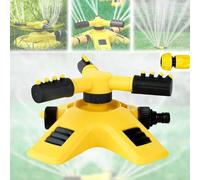 Aspersores de jardín, aspersor automático de agua, 3 brazos ajustables, rotación de 360°, aspersor de jardín para césped, aspersor de agua, aspersor de césped y jardín para plantas de patio, riego de