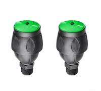 Aspersores giratorios de riego de 2 unidades con rosca macho de 1/2 pulgada y giro de 360 grados para una amplia cobertura de área (verde 350LH)