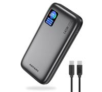 AsperX - Batería externa (24000 mAh, 100 W, carga rápida con 3 puertos, pantalla digital, compatible con iPhone 16/15, ordenadores portátiles, Samsung, MacBook, Dell, AirPods, etc