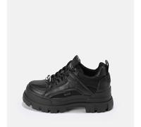 Buffalo ASPHA HYB - Shoe Flat - Vegan Nappa/Mesh - Negro Imitation Leather