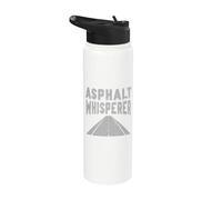 Asphalt Whisperer Constructor de carreteras Stainless Steel Insulated Water Bottle