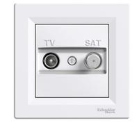 Schneider Electric EPH3400121 Toma TV/SAT Final, Blanco