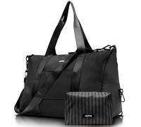 Aspia Bolsa de gimnasio para mujer, bolsa de viaje 3 en 1 con espacio para laptop y esterilla de yoga, bolsa de viaje para artículos personales con compartimento para zapatos, funda de equipaje y