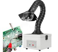 Aspiración de soldadura de 45 W, aspiración de humo con filtro de carbón activo, absorbedor de humo de escritorio, 138 m³/h, limpieza de humo silenciosa para humo de soldadura, vapor láser y polvo