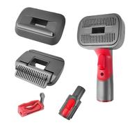 Aspirador 3 en 1 Cepillo para Pelo de Mascotas, Cepillo para Pelo de Mascotas con Tres Cepillos Diferentes, Compatible con Dyson V7 V8 V10 V11 V15 Aspiradoras, para Perros, Gatos y Conejos (Gris)