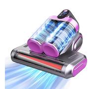 Aspirador Antiacaros,16 kPa de Fuerte Succión, Luz UV-C de 253.7 nm, Rotación del Cepillo de 30000 Rpm/Min, Filtro HEPA y Colector de 520ml Polvo Doble, Para Polvo de Cama, Sofá y Pelo de Mascotas